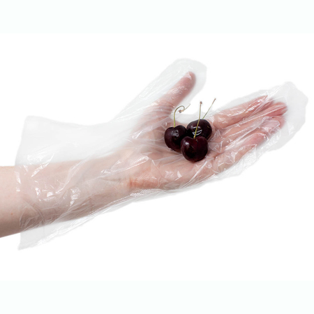KLEEN CHEF Poly Disposable Gloves, High Density Polyethylene, OneSize, 525 PK BL-KCFS-MS-HDPE-CLDG-03